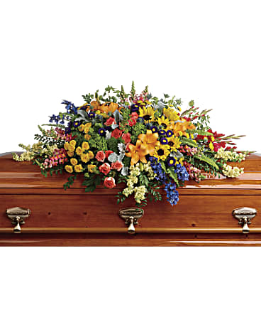 Colorful Casket Spray