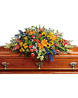 Colorful Casket Spray