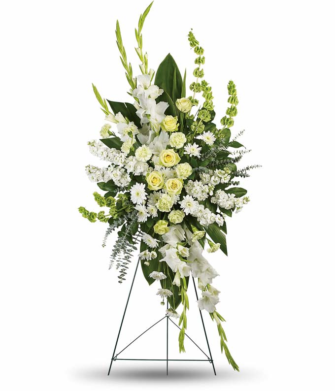 White Condolences Spray