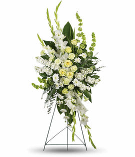 White Condolences Spray
