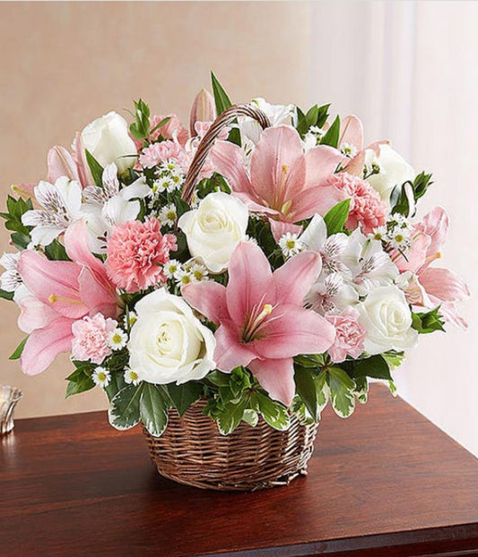 Pink & White basket