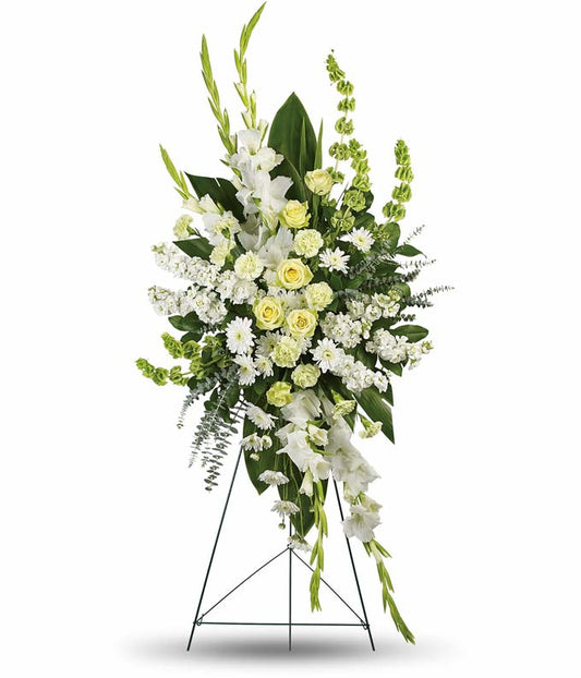 White Condolences Spray